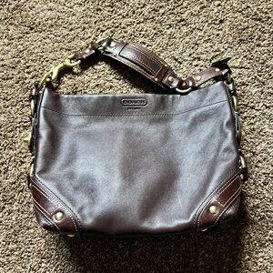 Coach Dark Brown Leather Shoulder Bag